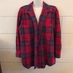 VINTAGE Plaid wool blend jacket